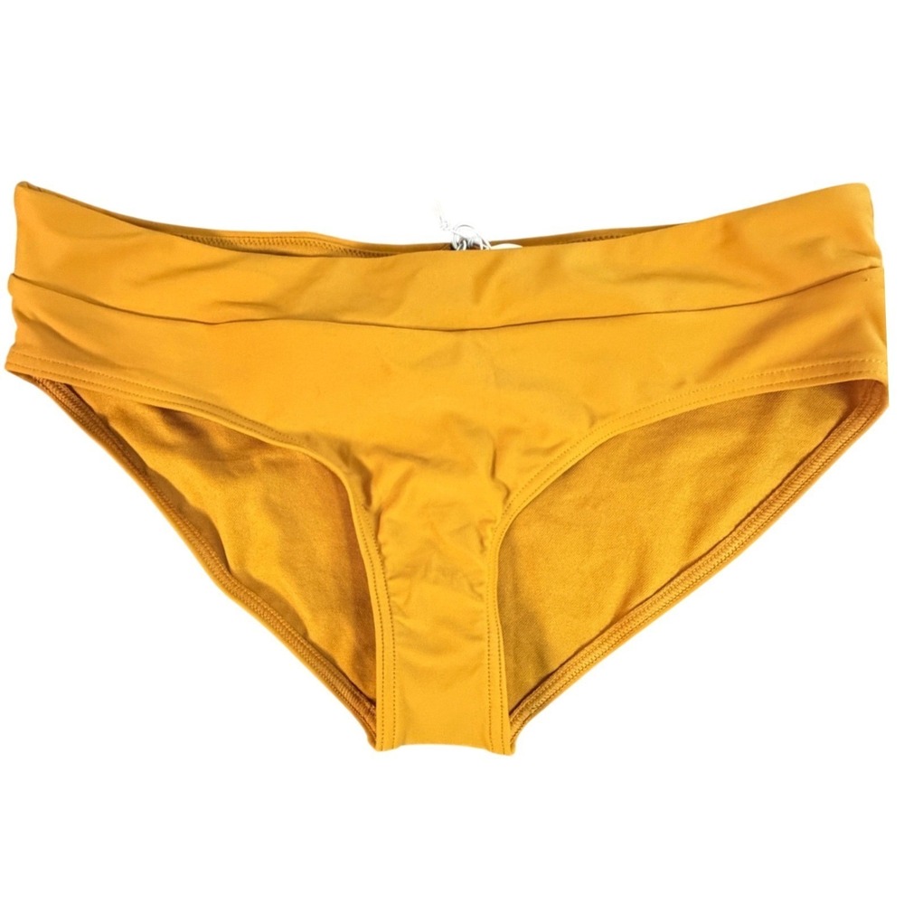 Prana Womens Mustard Yellow ECONYL UPF 50+ Bikini Bottoms Small NWT